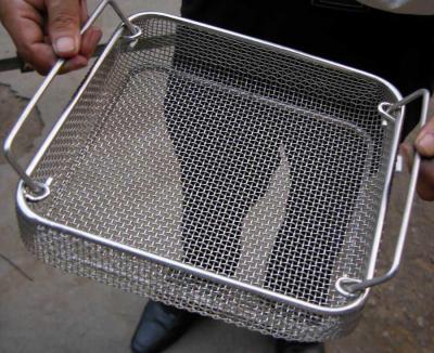 China Disinfection Rectangular Wire Mesh Basket Metal For Sterilization for sale