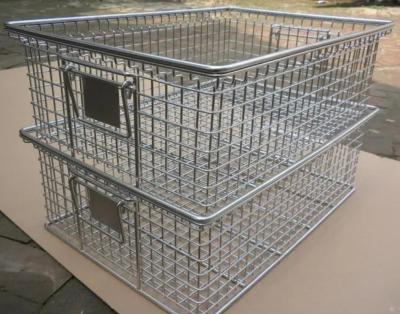 China 316 Stainless Steel Wire Mesh Basket Rectangle Shape ISO9001 Certificate for sale