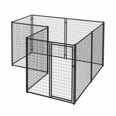 China 6'X10' Welded Wire Metal Mesh Black Outside Pet Cage Dog Kennel for sale