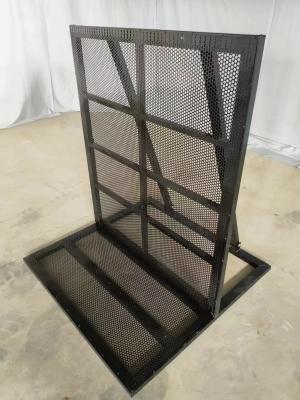 China 1.2M Aluminum Crowd Control Barricades Black Silvery Mojo Crowd Control Fence for sale