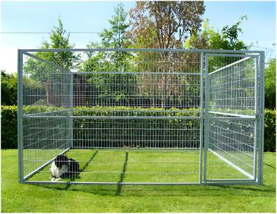 China 6FT Height Welded Steel Dog Kennel Powder Coated Dog Run House for sale