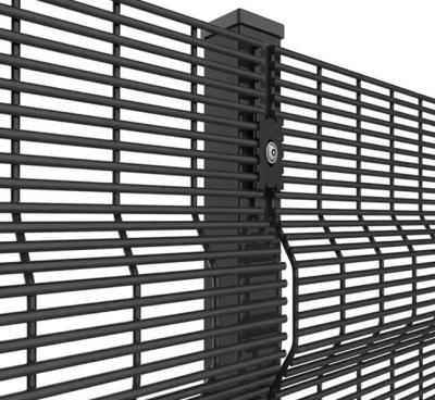 China Black High Speed Galvanized Curvy Security 358 Fence PVC Anti Climb Security Fencing for sale