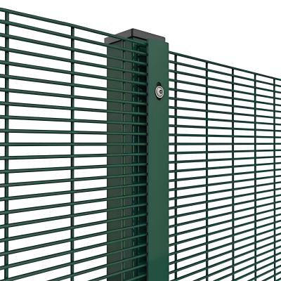 China Green Prison Security Fence 358 Anti Climb High Security Anti Climb Fence for sale