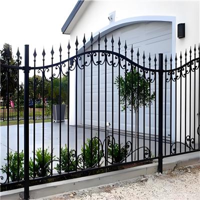 China Modern Flat Top 2M Tubular Steel Fence Panel Powder Coated Swimming Pool Fence for sale