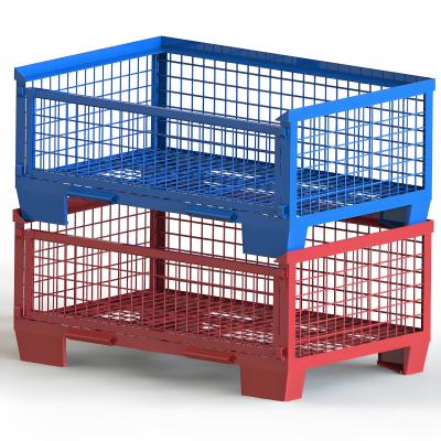 China 0.5x1M Heavy Duty Galvanized Mesh Wire Storage Baskets Metal Bin Container OEM ODM for sale