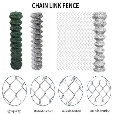 China Green Fence Metal Wire Mesh Fence 30*30MM Woven Chain Link Fence for sale