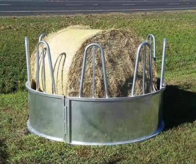 China Galvanized Feeder With Tombstone Railings For Cattle 12 Feed Openings for sale