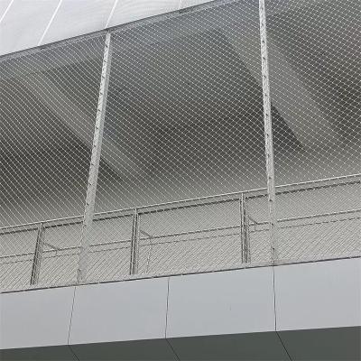 China 7x7 Anti-Fall Stainless Steel Wire Rope Netting Staircase Safety Fence for sale