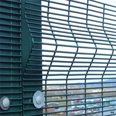 China 3mm Galvanized Clear View Steel Fencing Anti Climb Prison Security Fence for sale