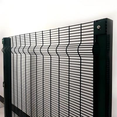 China 358 Welded Wire Anti Climb Mesh Metal Security Fencing For Airport Prison Jails Border Protection for sale