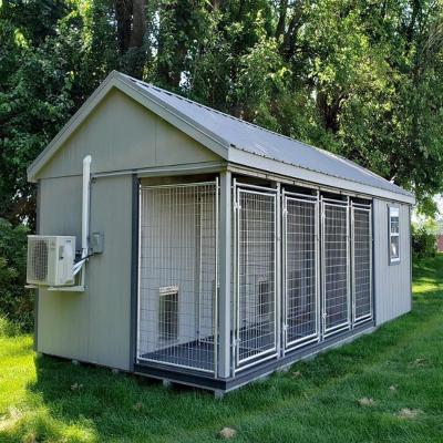 China Heavy Duty Steel Wire Metal Pet Kennel Extra Large Durable Outdoor Waterproof Dog Kennel With Roof for sale