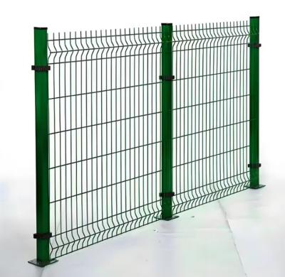 China RAL6005 Color 3D Curved Metal Fence Security V Mesh Fencing 1.8M High for sale