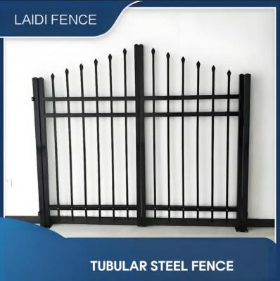 China Heavy Duty Square Tube Bar Powder Coated Tubular Fencing Garden for sale