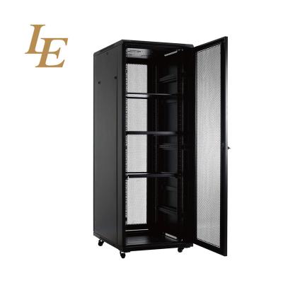 China SPCC Quality Cold Rolled LE IP20 Steel Cabinet Arc Shaped Front Door Sever Rack Vented for sale