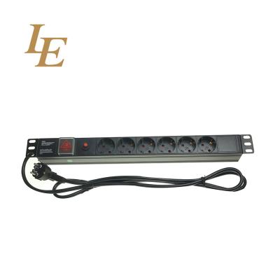 China Commercial Type LE 1U 19Inch 16A Germany Plugs Power Distribition Unit PDU Power Strip for sale