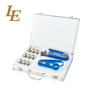 China RJ45/12/11 Computer Tool Kit Crimping /Cutting/Stripping Tool Kit Network Tool Kit Set for sale