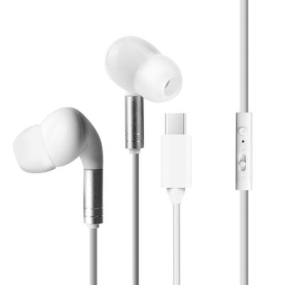 China Original Factory Price In-Ear USB C Headphones With Mic Wired Type C Earbud USB Type C Plug In-Ear Headphones for sale