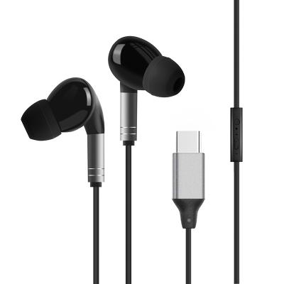 China Good Sound High Fidelity Type-C In-Ear Handfree Headphones Cable Handset For Music And Call Earbuds for sale