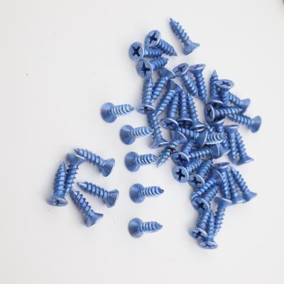 China Csk Self-Tapping Zinc Plated Screw  Countersunk Head 1.2mm-5.0mm Blue for sale