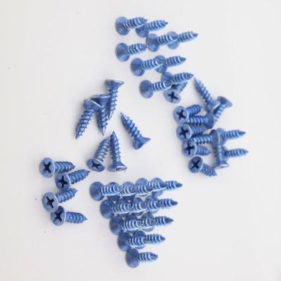 Китай Blue Phosphate Zinc Plated Screw Self Tapping Bright Polished  Flat Head продается