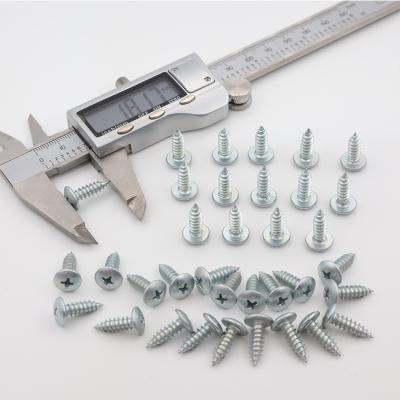 China Self Tapping Zinc Plated Screw Pan Flat Head 1.2mm-5.0mm Bright Polished for sale