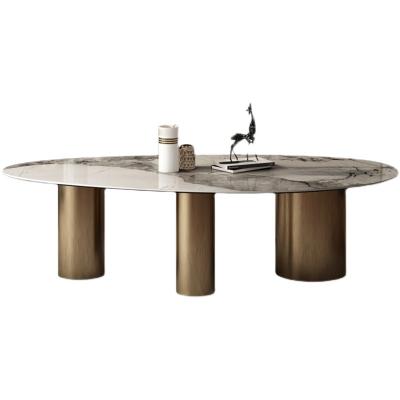 China Light Luxury And Minimalist Factory Customized Popular New Design High Quality Large Round Dining Table Set for sale