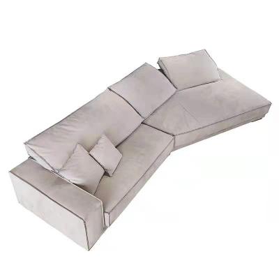 China Modern Lightweight Luxury Design Gray Curve Leather Special-Shaped New Minimalist Hot Sale Leisure Sofas for sale