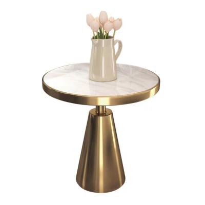 China Luxury And Minimalist Wholesale Favorable Price Light Top Stainless Steel Artificial Stone For Side Tables for sale