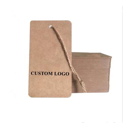 China Barcode Custom Design Printing Logo Kraft Paper Hand Tag Packaging Labels With String for sale