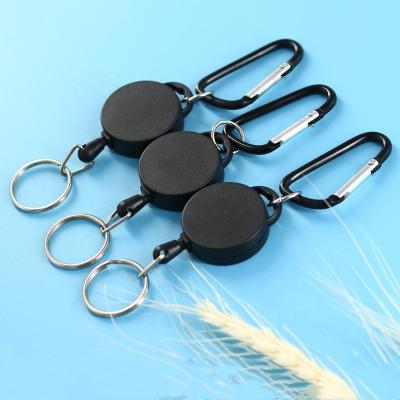 China Retractable ABS Carabiner ID Badge Reel With Kingring Yo-Yo Card Holder for sale