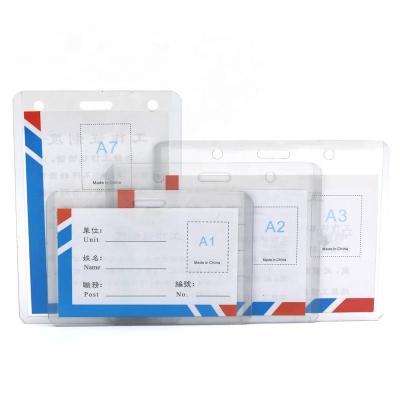 China Japan Style Tough PVC Card Holder A7 Transparent Hard ID Business Card Holder for sale