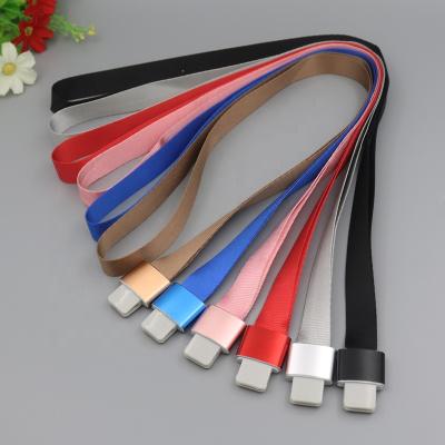 China Fashion Aluminum With 1.5cm Arming Rope Metal ID Card Holder Lanyard for sale