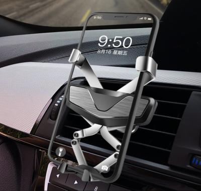 China Factory Direct Creative Design Gravity Alumunimum Alloy Invisible Car Phone Holder Mobile Supply for sale