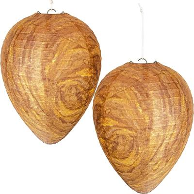 China Eco-Friendly Home and Viable Outdoor Garden Hanging Fake Wasp Nest Lantern Trap Wasp Nest Decoy for sale