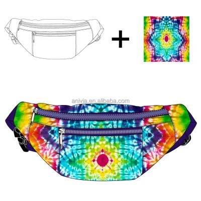 China Water Proof Fanny Pack Men Tie Dye Waist Bag Kids Waist Bags For Women Custom Design 2022 Logo Waist Bag Pussy Packs Women Logo Waist Packs men the news for sale