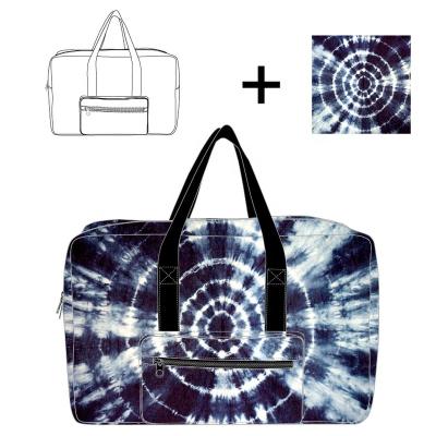 China Fashion Luggage Bag Travel Luggage Bag Luxury Waterproof Custom Printed Fleece Tote Bag Women Overnight Tie Dye Gym for sale