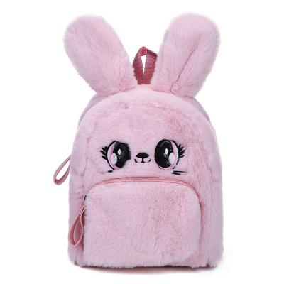 China Cute Mini Plush Waterproof Backpack Bags for Girls Plush Children School Bag Cartoon Backpack Kindergarten Primary School Bag for sale