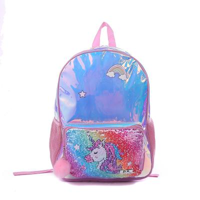 China None Shapes Girls Backpack Rainbow Sequin Outdoor Children's Casual Backpacks Rucksack For Girls Unicorn School Bag Wholesale for sale