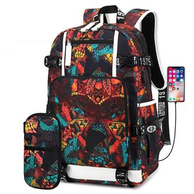 China With USB School Bag Set Children School Bag Backpack Men Boys Kids School Bag With Pencil Case for sale