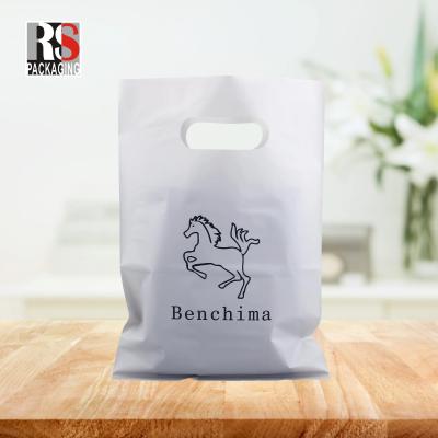 Chine Impression personnalisée LDPE HDPE poignée à découper Porte Poly Grocery Supermarché Marchandise Cadeau Emballage en plastique Sac à magasiner Avec LOGO à vendre