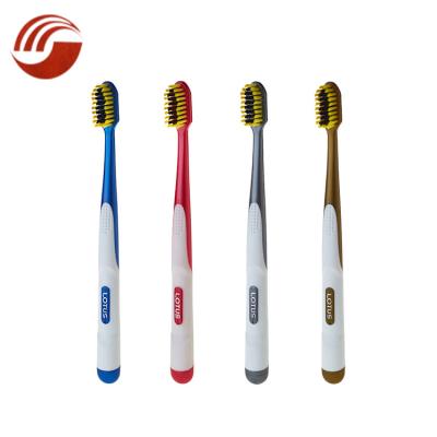 China Daily Use Nylon Adult Teeth Whitening Home Use Natural Soft Bristle Toothbrush for sale