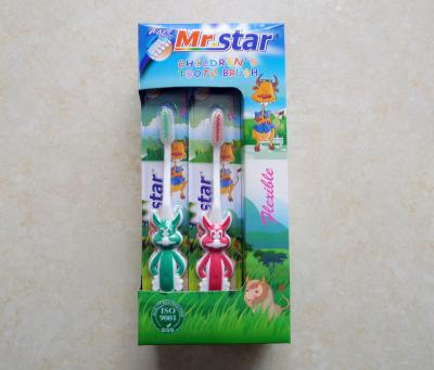 China Non-Foldable Non-Disposable Animal Shape Handle Child Toothbrush Soft Bristle Child Toothbrush for sale