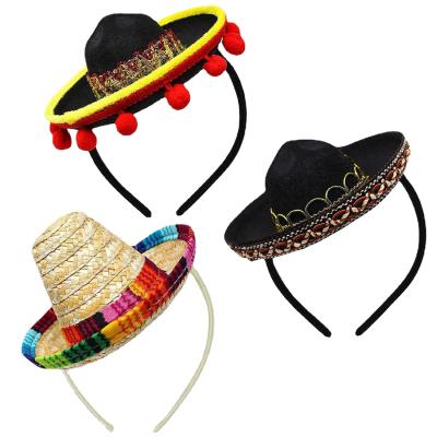 China Professional Four Seasons Production Star Party Mini Sombrero Rave Party Hat Headband for sale