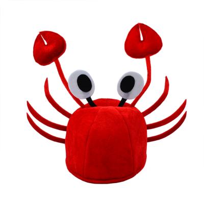 China Family Adult Party Image Haiwin Party Halloween Carnival Costume Children Lobster Hat Crab Red Hat for sale