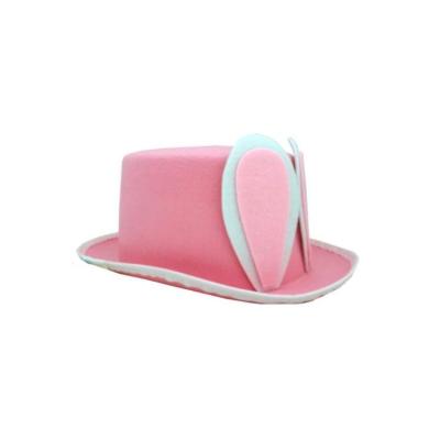 China Masquerade Easter Party Supplies Pink Felt Top Hat Bunny Ears for sale