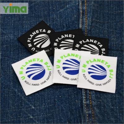 China Custom Sewing Woven Neck Labels Satin Size Label And Care Labels For Clothing for sale