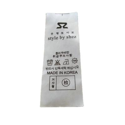 China 2022 viable private cheap garment care sticker label washing printing beautiful etiquetas textiles for clothing for sale