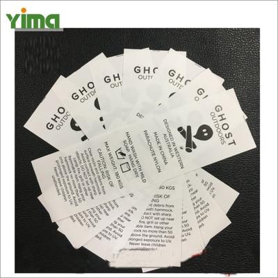 China Viable Custom Woven And Printed Wash Care Label Printer Customized For Washable Apparel Non-fading for sale