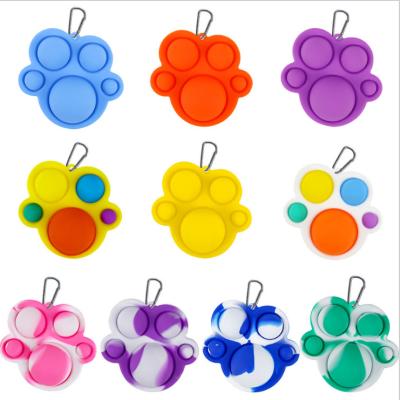 China Silicone Dimple Toy Silicone Keychain Figet Single Anti Strain Toys Early Educational Dimple Toys For Kids Adults for sale