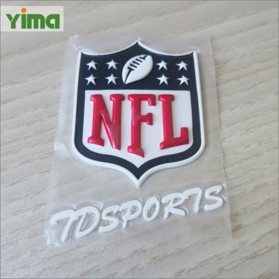 China Viable Custom LOGO Printing Silicone 3D PVC TPU Heat Transfer Label Patch Hat T-shirt Heat Press Iron On Clothing Label for sale